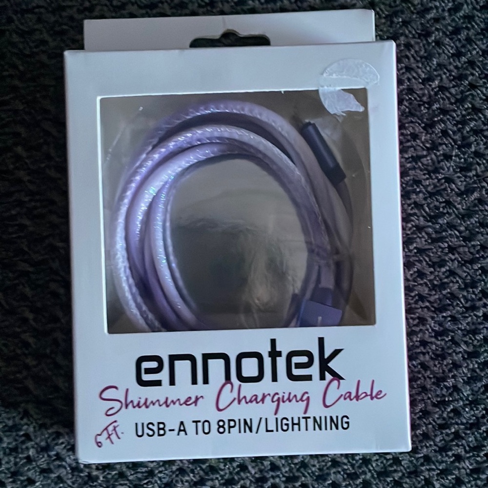 Purple USB iPhone charger